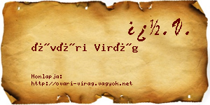 Óvári Virág névjegykártya